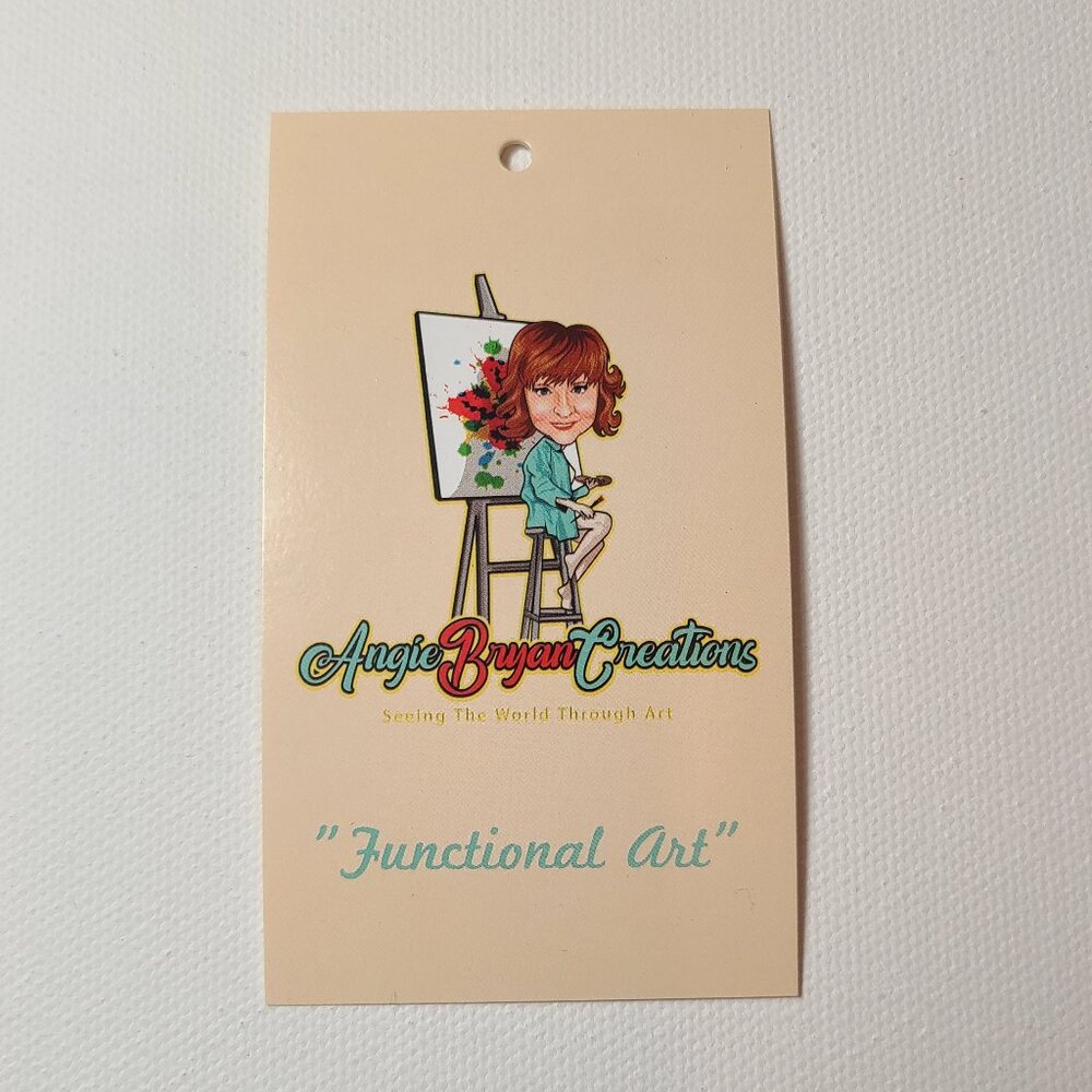 Colorful Mushroom Sandstone Coaster by Angie Bryan of Angie Bryan Creations - Picture 4 of 6
